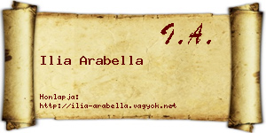 Ilia Arabella névjegykártya